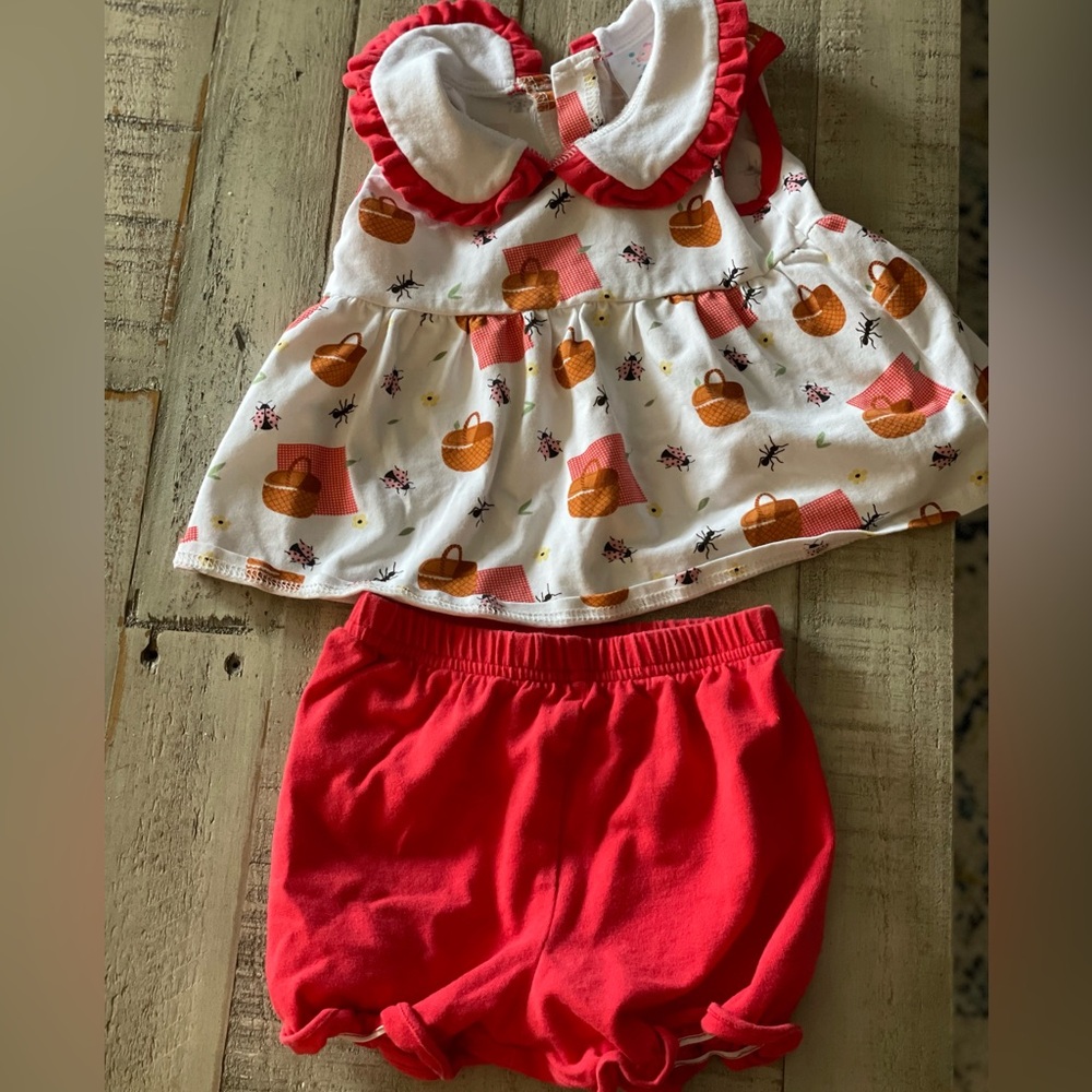 Stitchy Fish red and white ant picnic set 🐜🧺❤️